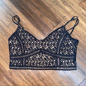 Kendall & Kylie Lace Crop Top